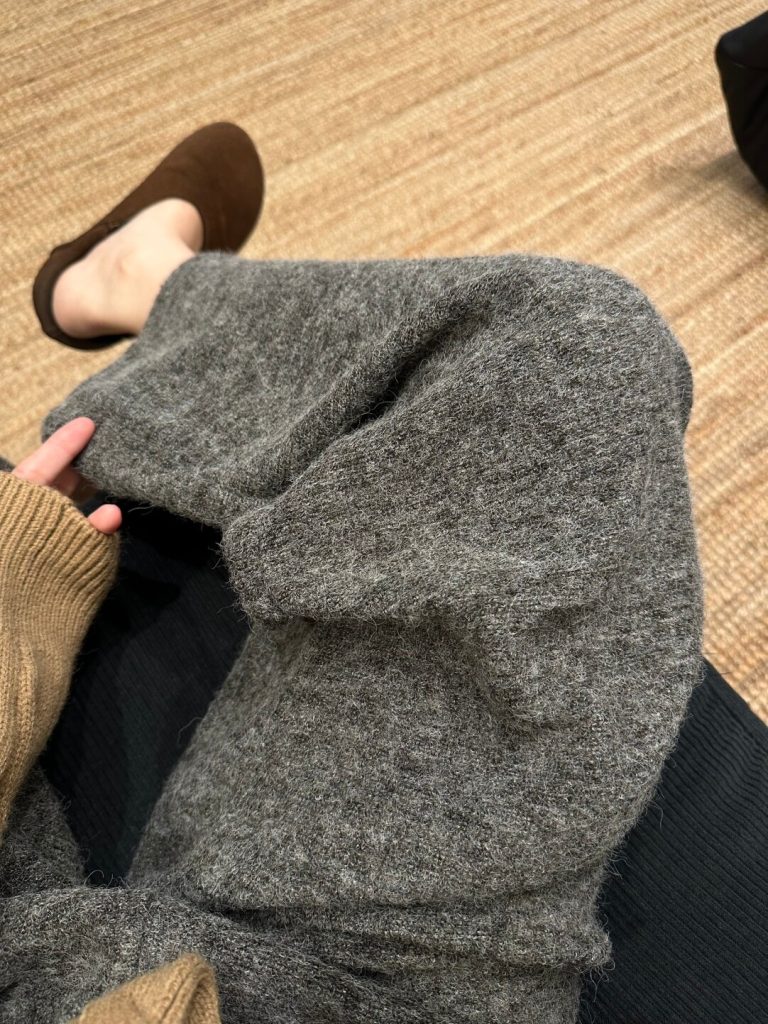 Thick Loop Yarn Wool Wide-Leg Pants for Women Autumn Winter Relaxed Straight Wool Pants